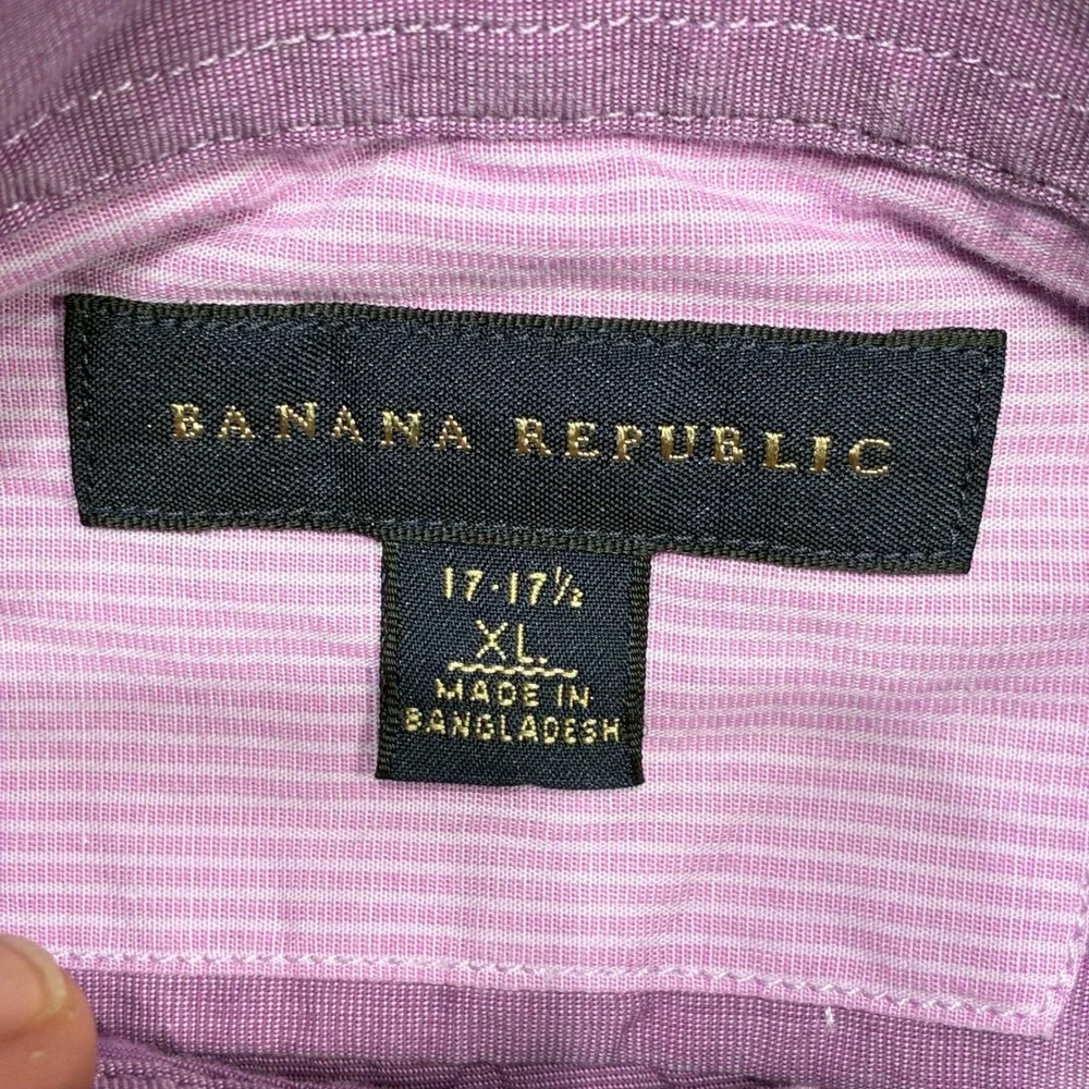 Banana Republic Mens Purple Long Sleeve Button Down Shirt XL Oxford Cloth‎